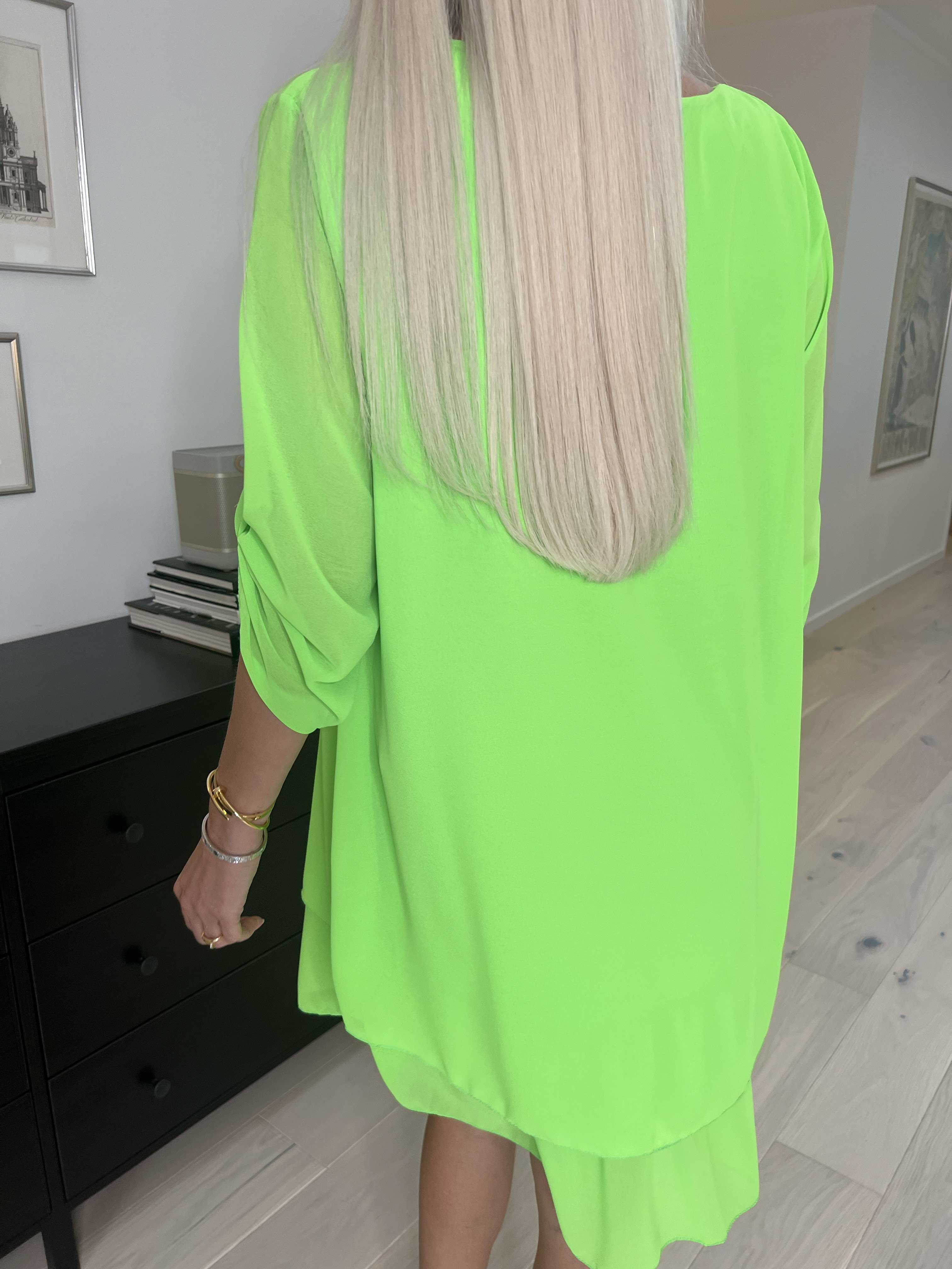 Jill - Chiffongtunika med underkjol i viskos